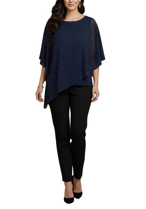 Jacket with rhinestone cape FRANK LYMAN |  | 268194302